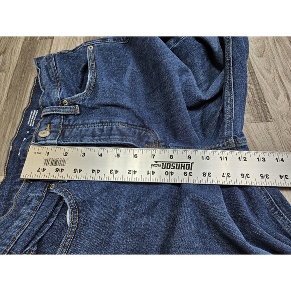 (3/$35) Old Navy Jeans Womens 6 Blue High Rise Button Fly Straight Slim Pockets - Picture 12 of 13